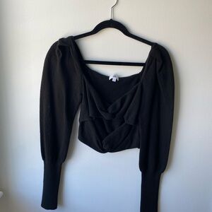 Elegant Black Long Sleeve Top